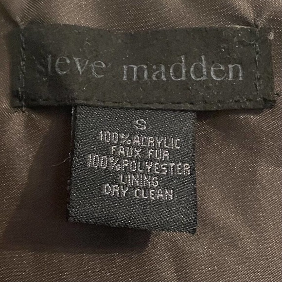 Steve Madden Faux Fur Vest Small Brown Lined Boho Festival Hippie Mob Wi… - Picture 4 of 4